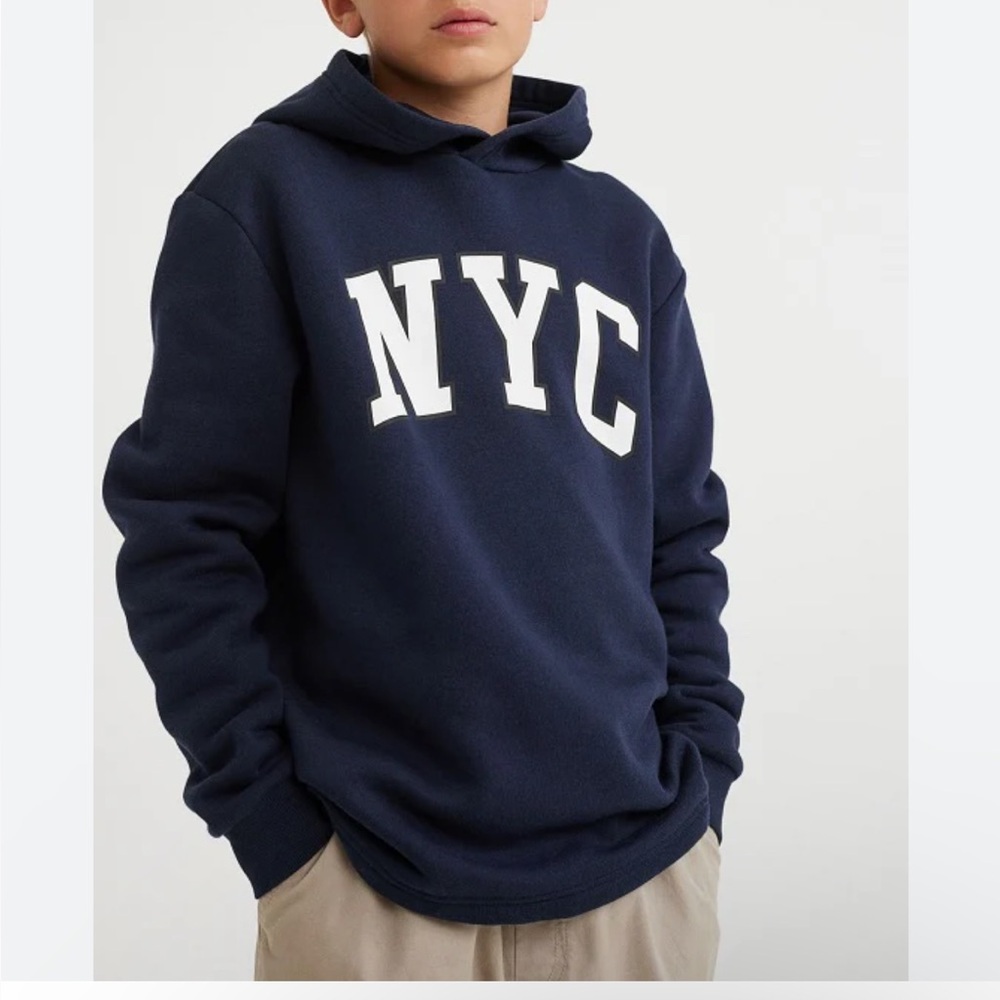 H&M NYC Navy Hoodie Boy’s Size 16-18